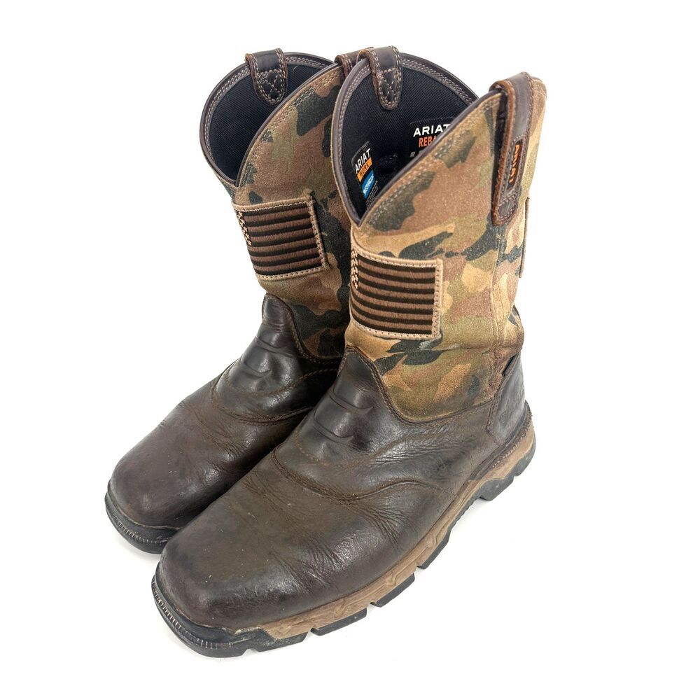 Ariat Men's Rebar Flex Patriot Waterproof Composite Toe Work Boot Cowboy Size 8D